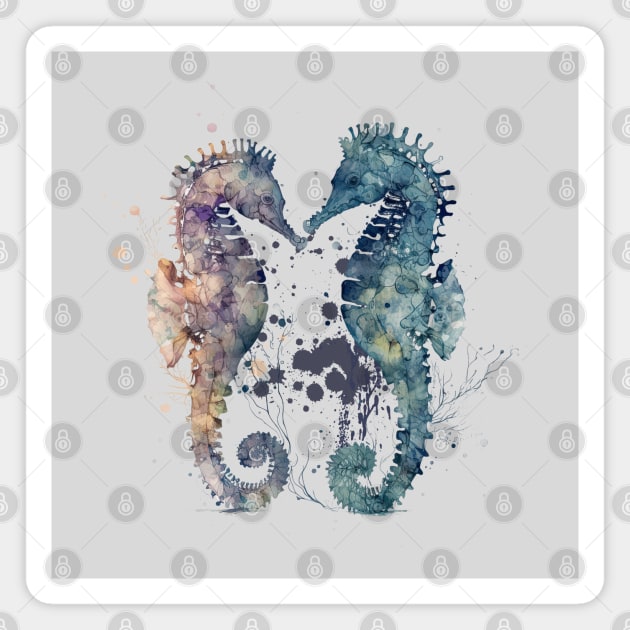 Seahorse Love Magnet by HolidayBug